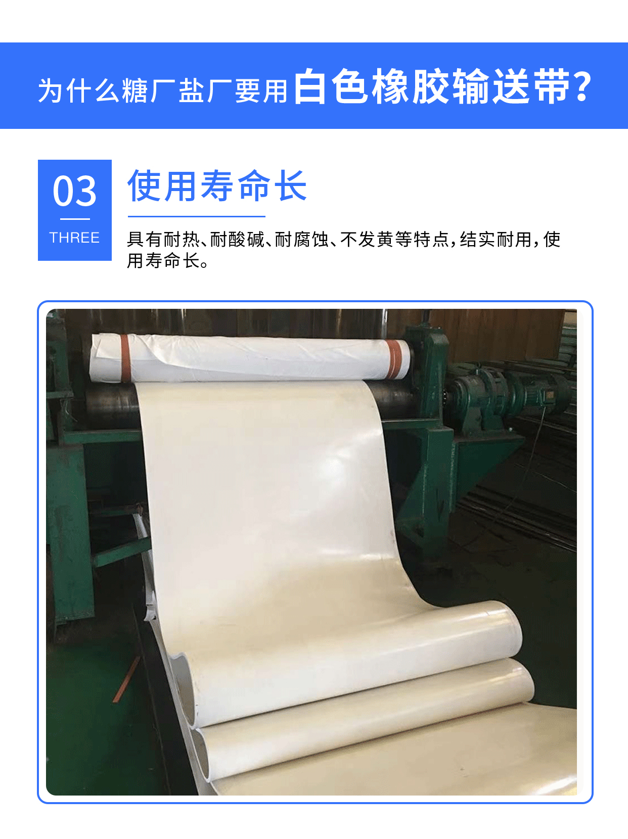 白色橡膠輸送帶